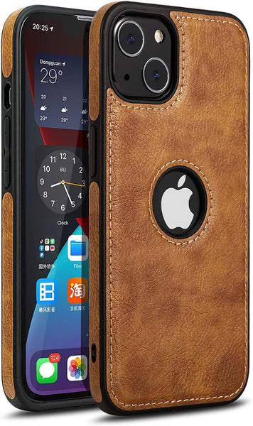 For Apple iPhone 12 . 12  Pro, 12 PRo  Max Case Leather Shockproof Cover (Brown)