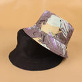 New Cotton Street Graffiti  Men's Bucket Hat Double-Sided Hip Hop   Outdoor Women Caps Beach Sun Protect Fishing Unisex Bonnet