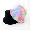 New Cotton Street Graffiti  Men's Bucket Hat Double-Sided Hip Hop   Outdoor Women Caps Beach Sun Protect Fishing Unisex Bonnet