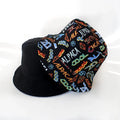 New Cotton Street Graffiti  Men's Bucket Hat Double-Sided Hip Hop   Outdoor Women Caps Beach Sun Protect Fishing Unisex Bonnet