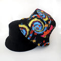 New Cotton Street Graffiti  Men's Bucket Hat Double-Sided Hip Hop   Outdoor Women Caps Beach Sun Protect Fishing Unisex Bonnet