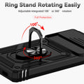 For Google Pixel 6A 8 7 Pro Shockproof Slide Camera  Lens Cover Stand Ring Magnetic Case
