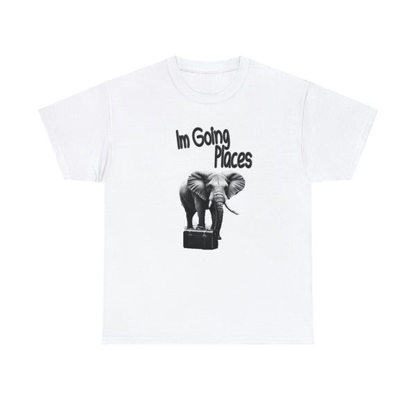 I'm Going Places' Shirt for Travelers and Adventurers - Inspirational Gift for Students and Animal Enthusiasts Unisex Heavy Cotton Tee