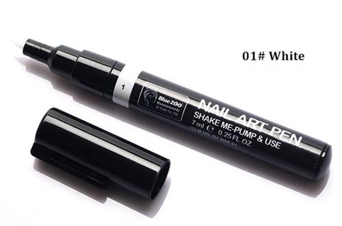 OOH WOW 1PC Beauty 16 Colors Two-way Acrylic Paint Pen DIY Gel Polish Drawing Tools Nails Accessoires Manicure 3D Nail Art Pen - P&Rs House