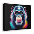 Rainbow Monkey Face, Colorful Monkey Art, Chimp Art Canvas Gallery Wraps