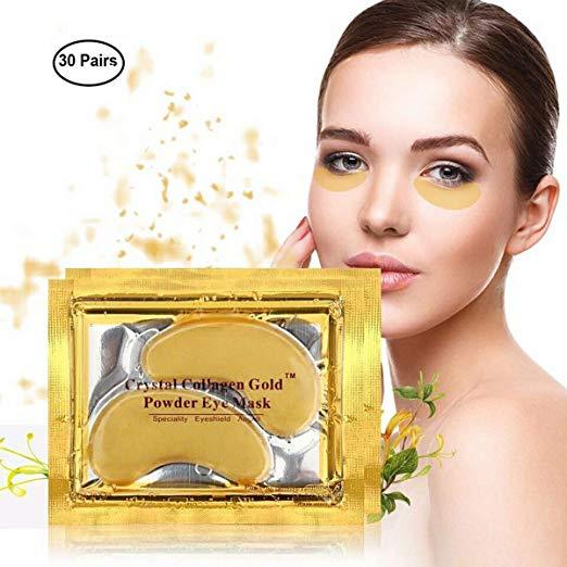 STANDOUT NATURAL  CARE 24K Gold Crystal Collagen Eye Patches For Dark Circles  Anti-Aging Wrinkle Skin Care - P&Rs House