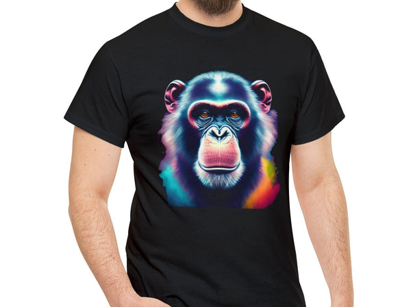 Rainbow Monkey Face, Colorful Monkey Art, Chimp Art