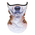 3D Animal Neck Warmer Scarf Half Face Mask Bicycle Winter Snowboard Balaclava Halloween Party Cat Dog Panda Pig Wolf Windproof