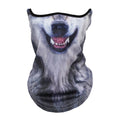 3D Animal Neck Warmer Scarf Half Face Mask Bicycle Winter Snowboard Balaclava Halloween Party Cat Dog Panda Pig Wolf Windproof