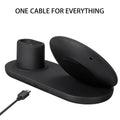 3 in 1 Wireless Charger | 10W Qi Wireless Charger Dock Station| Fast Charging for Apple Watch 1 thru 4 For iPhone XR XS Max and Samsung S9 For AirPods