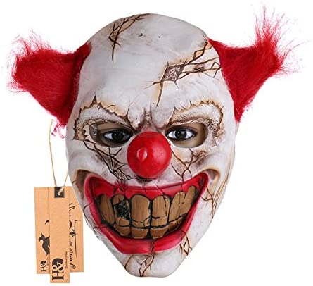 🎃Halloween Latex Clown Mask With Hair for Adults,Halloween Costume Party Props Masks🎃