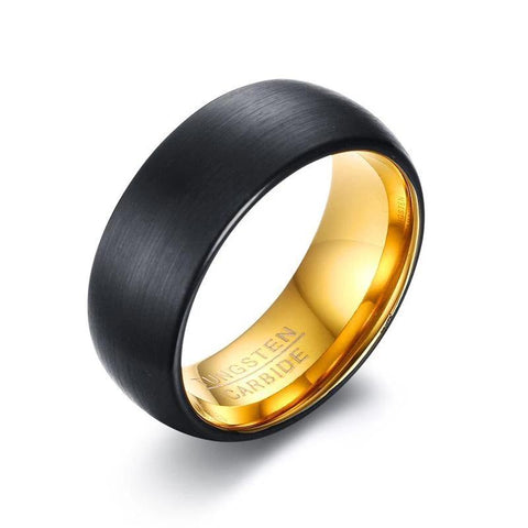 8mm Black Matt Surface Tungsten Rings for Men