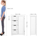 🤩New Bathroom Linen Cabinet 4 Drawer Dresser Chest Bedroom Storage Armoire Organizer _mkpt44