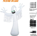 10 Ft Halloween Inflatables Ghost Decoration, Built-in Orange LED Lights with Flame