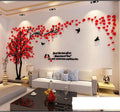 3D Tree Wall Stickers - DIY Tree and Birds Wall Decals Family Couple Tree Stickers Murals Wall D...