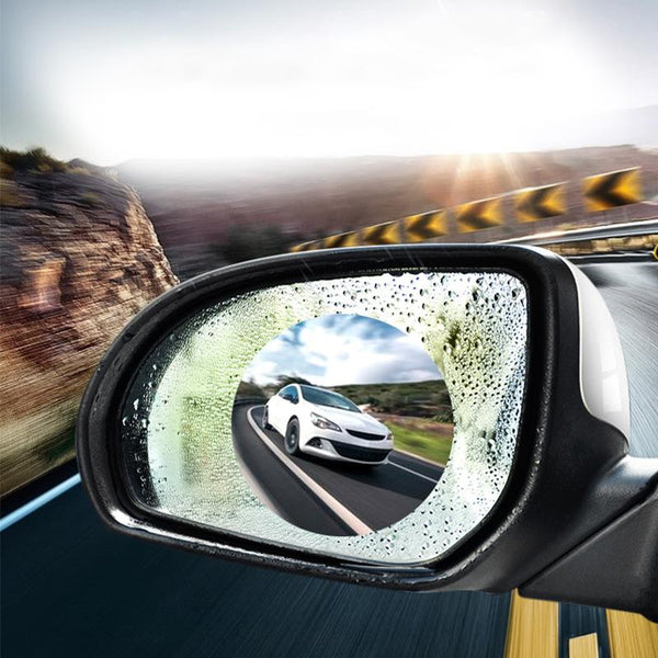 2pcs Anti Fog Car Mirror Window Clear Film Anti-Light Car Rearview Mirror Protector Film Waterproof Rainproof Car Sticker