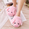 Winter Women Warm Indoor Slippers Ladies Fashion Cute Pink Pig Shoes Women's Soft Short Furry Plush Home Floor Slipper SH467