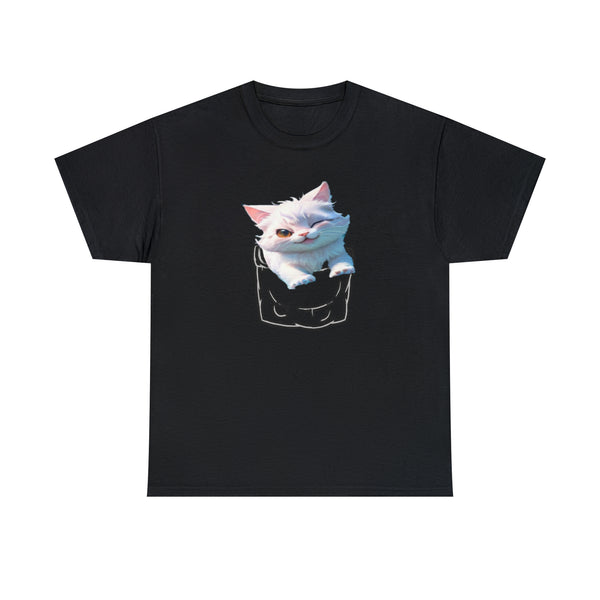 Winking Cat, Winking Kitty Cat, Cute Sneaky Cat In My Pocket Tshirt