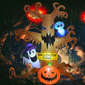 8 FT Halloween Inflatables Outdoor Dead Tree with White Ghost, Pumpkin  #ns23 _mkpt4