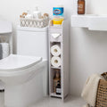 Bathroom Storage Floor Cabinet, Thin Toilet Vanity Cabinet, Organizer,Towel Storage Shelf _mkpt4