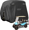 4 Passenger Golf Cart Cover for EZGO, Club Car, Yamaha, 400D Black- #ns23 _mkpt