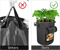 10 Gallon Potato Grow Bags 3 Pack, Vegetable Grow Bags with Handles and Two Sides Window, #ns23 _mkpt