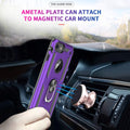 LeYi AMZ Compatible for iPhone 8 Case, iPhone 7 Case, iPhone 6s/ 6 Case with Tempered Glass Screen Protector [2 Pack], Military-Grade Protective Phone Case with Ring Kickstand for iPhone 6/6s/7/8, Purple