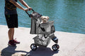 🐶 3 Wheel Elite Jogger Pet Stroller for Cat or Dog, Foldable, for Travel, Gray🐶