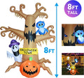 8 FT Halloween Inflatables Outdoor Dead Tree with White Ghost, Pumpkin  #ns23 _mkpt4
