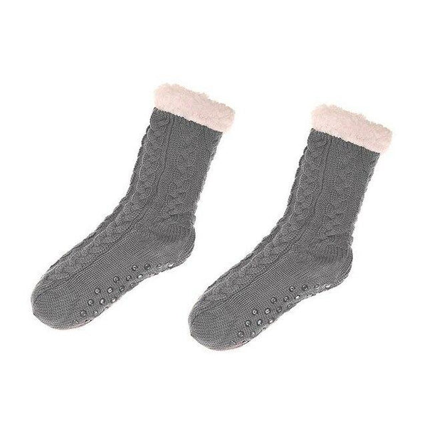 Cozy Lounge Socks| Slipper Socks| Pair Huggle slipper socks Winter Warm Female Male Thicken Thermal Wool Cashmere Snow Socks - P&Rs House