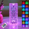 LED Crystal Table Lamp RGB16 color Rose Night Light Touch Atmosphere Bedside Bar