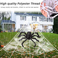 Giant Spider Web Set for Halloween Decorations Outdoor with 59