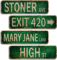 Stoner Avenue Street Sign 4 Signs of Exit 420 /High St /Mary Jane Lane /Stoner #ns23 _mkpt4