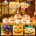 7 Ft Long  Halloween Inflatables Pumpkin| Blow up Pumpkin Decor w Black cat #ns23 _mkpt