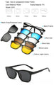 5 in 1 sunglasses men magnetic sunglasses clip on glasses magnetic lens sunglasses