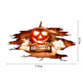 Halloween 3D Stickers View Scary Pumpkin Shaped Window Floor Stickers Halloween Decoration Poster PVC Removable Decal for Kids