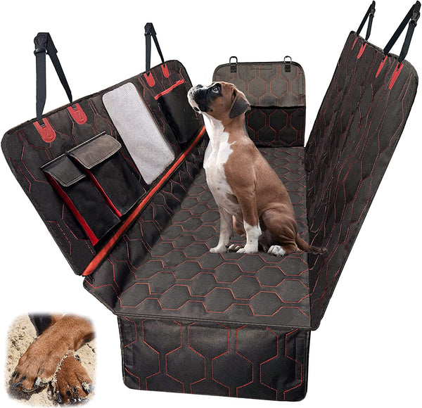 🐶NEW Dog Seat Cover for Back Seat with Mesh, Waterproof Dog Hammock Scratch proof Pet Seat Covers with 4 Bag _mkpt4