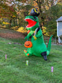 7 FT Tall Halloween Inflatable Outdoor Pirate Dinosaur, Blow Up Yard Decoration