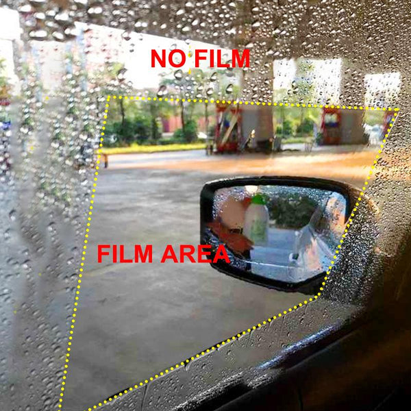 2pcs Anti Fog Car Mirror Window Clear Film Anti-Light Car Rearview Mirror Protector Film Waterproof Rainproof Car Sticker