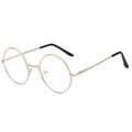 Round Metal Frame Glasses With Clear Lens
