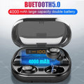 Waterproof Bluetooth 5.0  Wireless Headphones | Sport Handsfree Earbuds 9D Stereo Headset With 4000mAh Power Bank
