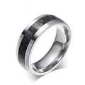 Vnox men ring carbon fiber jewelry