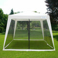 NEW Outdoor BBQ Party Tent 10x8 Wedding Canopy Event Gazebo with Sidewalls (Beige) _mkpt44
