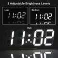 Digital 3D LED Wall/Desk Clock Alarm Big Digits Auto Brightness USB _mkpt44