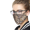 Cotton Mouth Face Mask KN95 Anti-Dust Glasses Mask Respirator with Activated Carbon Filter Black Fabric Face Mask