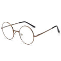 Round Metal Frame Glasses With Clear Lens