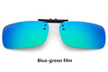 Cool Polarized Mirrored UV400 Lens Clips On Sunglasses Driving Night Vision Lens Sun Glasses Male Anti-UVA For Men Women