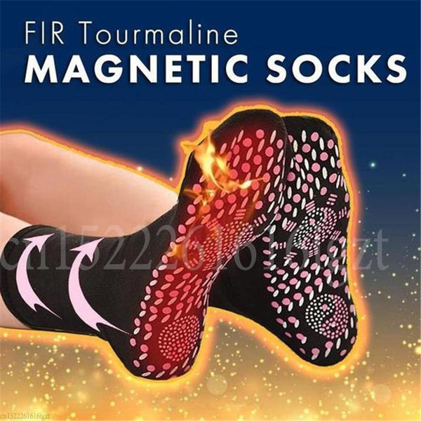 Tourmaline Self-Heating Magnetic Socks Self-Heating Socks Tourmaline Magnetic Therapy Comfortable Winter Warm Massage Socks - P&Rs House