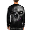 3D Print Black Skull Long Sleeve Shirt P22