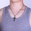 Vintage Cross Pendant Stainless Steel Necklace #ns23 _mkpt